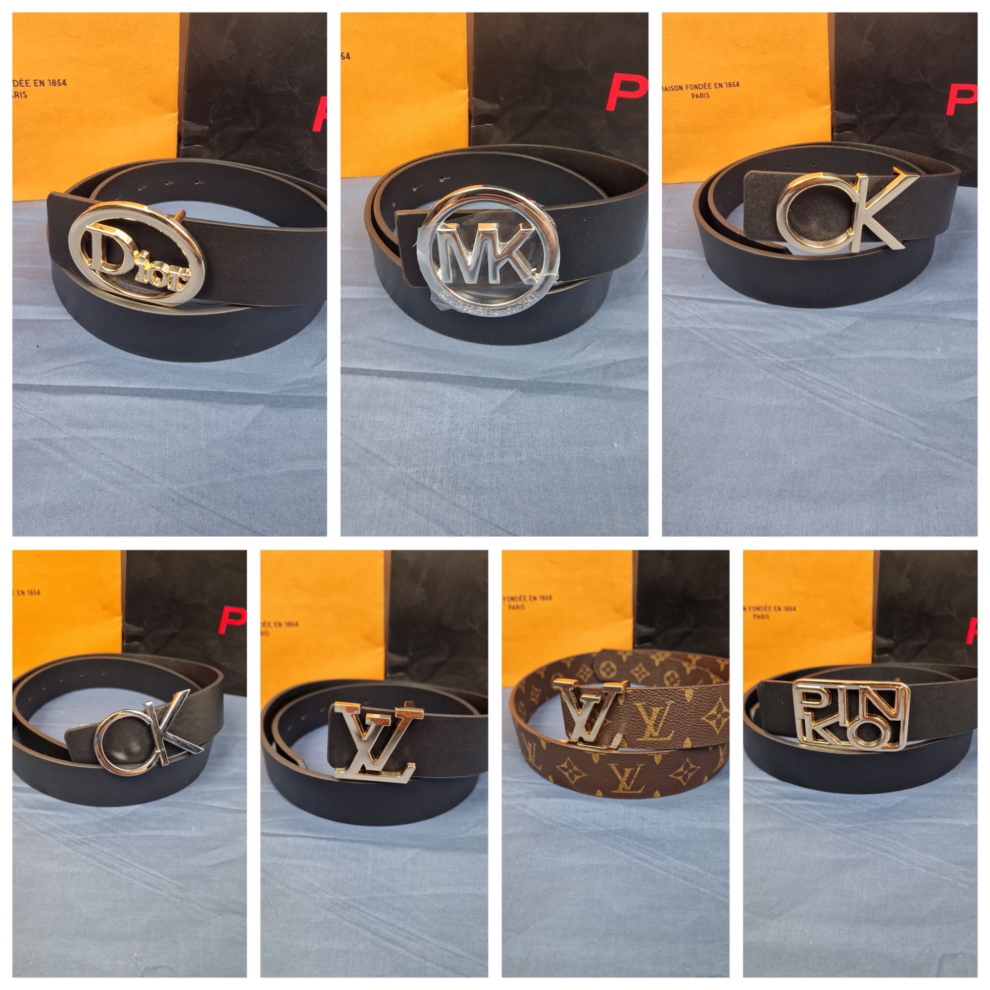 Paski louis  dior lv pinko damskie meskie unisex