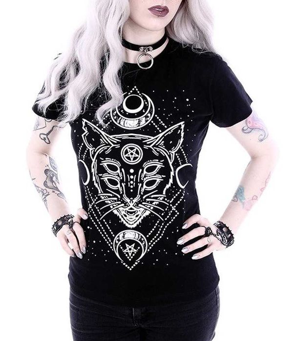 Bluzka Restyle goth witch moon alternative dollskill killstar
