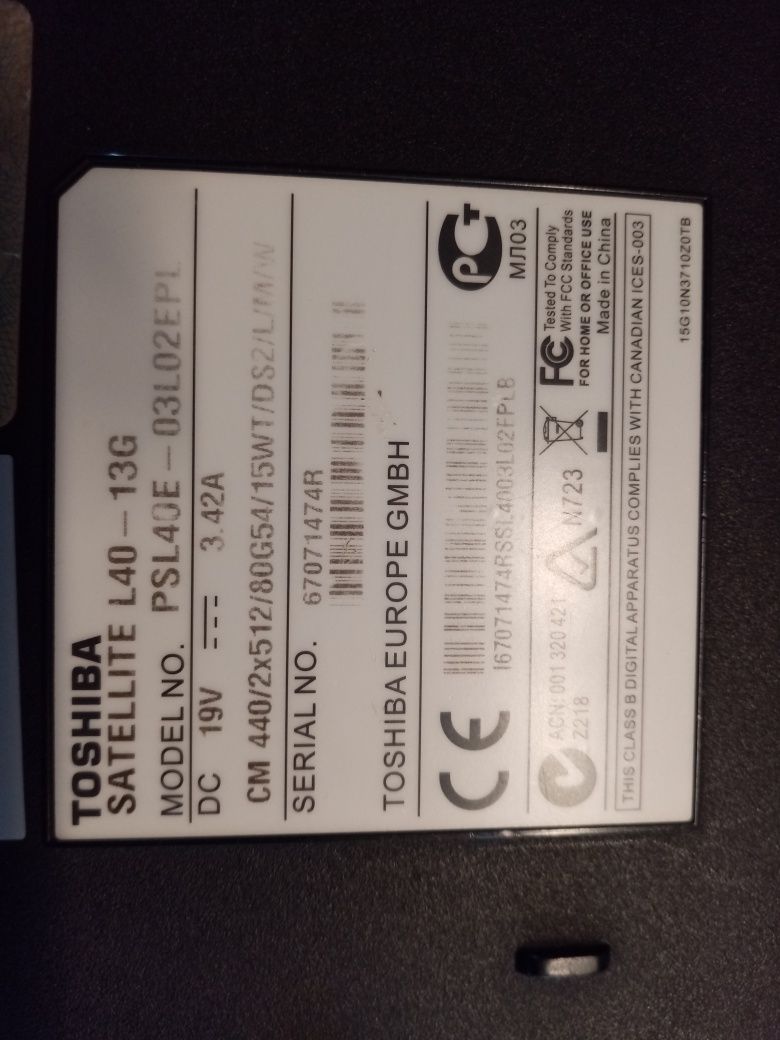 Laptop Toshiba Satellite L40-13g