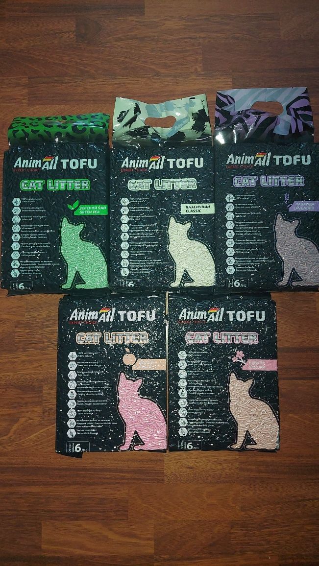 Наполнитель для котов, AnimAll Tofu, Энимал, Соевый Тофу, Наповнювач