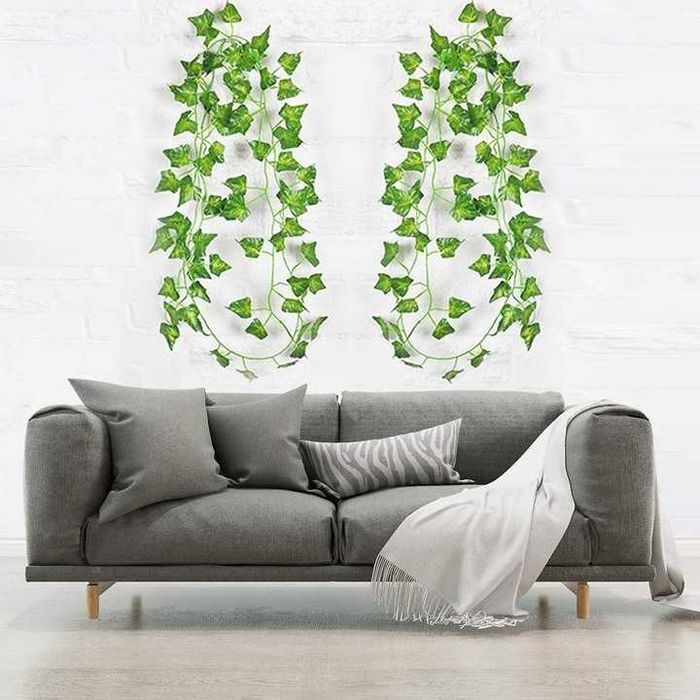 6x Sztuczny Bluszcz 12m Girlanda na Ścianę Balkon