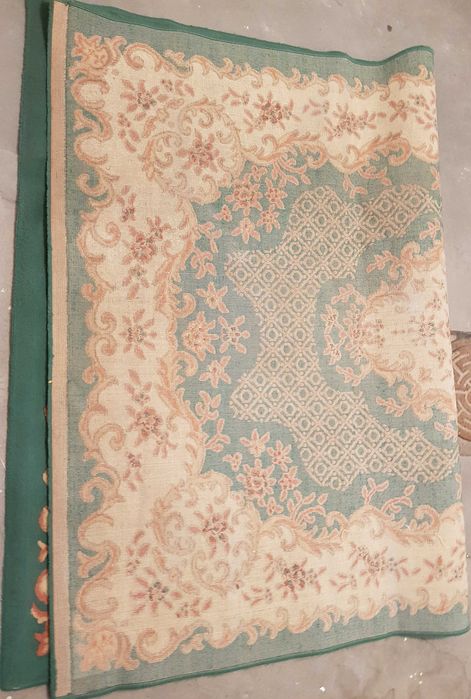 Wyprany dywan zielono beżowy orientalny 162x228cm