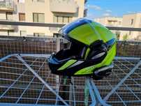 Kask motocyklowy SCORPION EXO-TECH FLUO + pinlock + Interkom SENA 50S
