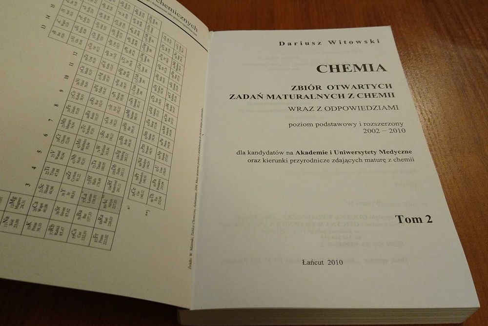 Chemia zbiór otwartych zadań maturalnych z chemii wraz z odp Witowski