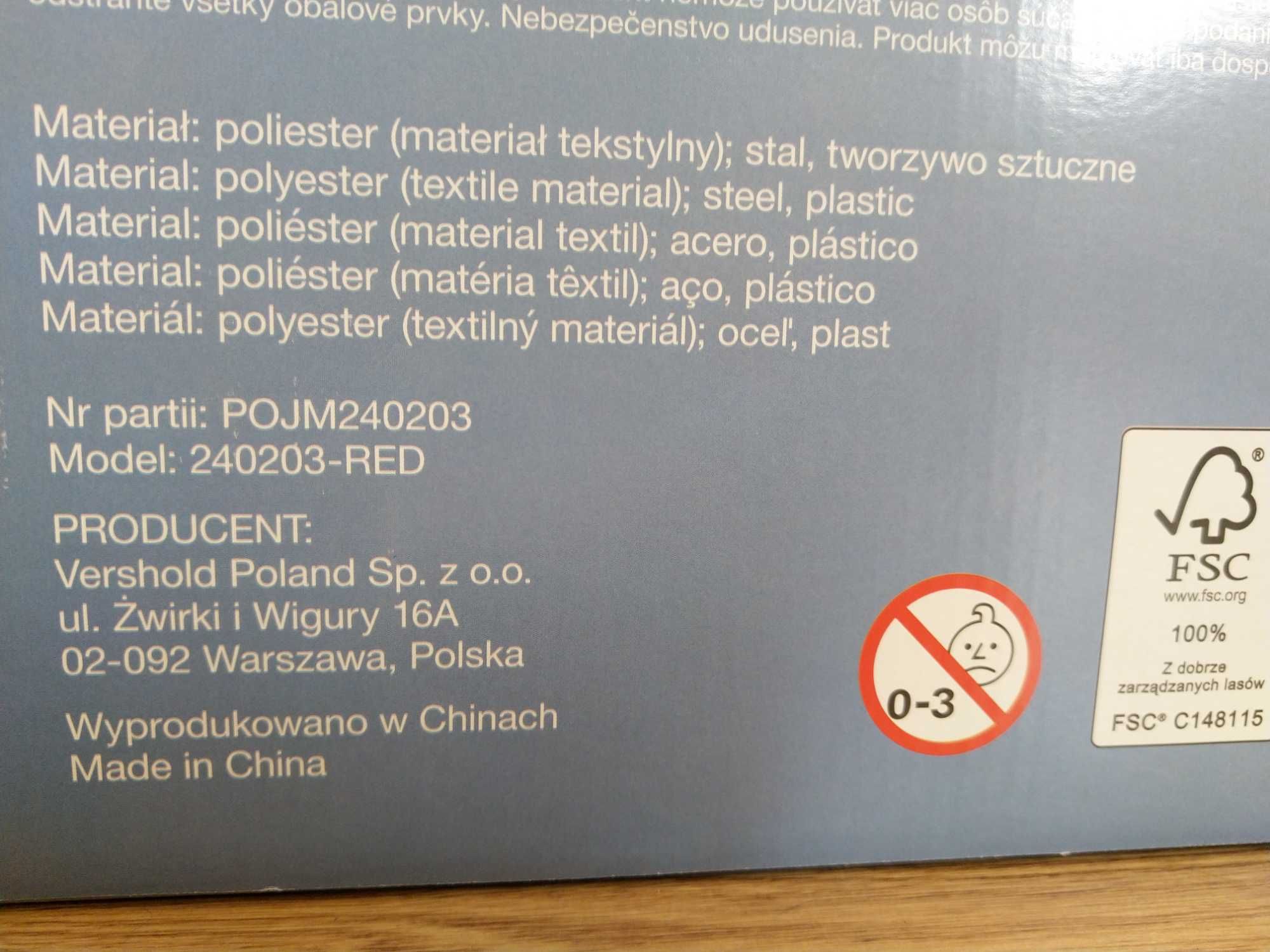 HIT Huśtawka bocianie gniazdo 110cm składana CZERWONA KURIER