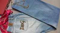 D&G DOLCE GABBANA orygnalne jeansy długa prosta nogawka 30 [S 36]