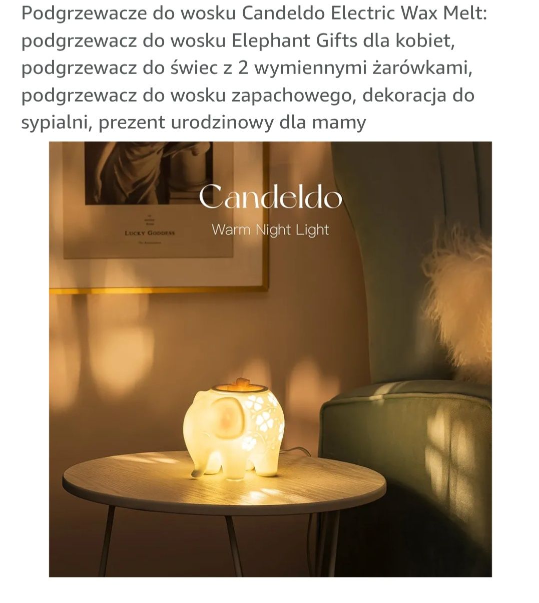 Kominek podgrzewacz wosku na olejki eteryczne