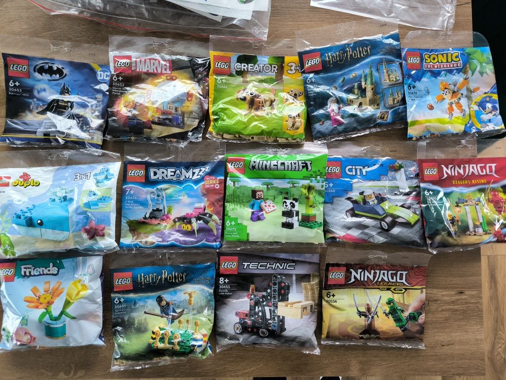 Lego polibagi Harry Potter, Ninjago, Sonic, DC,  Marvel