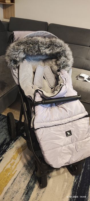 Zestaw 4w1: Wózek Coletto Astin + fotelik Maxi-Cosi + śpiworek Cottonm