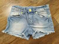Krótkie spodenki jeansowe dla dziewczynki R.134 jasne