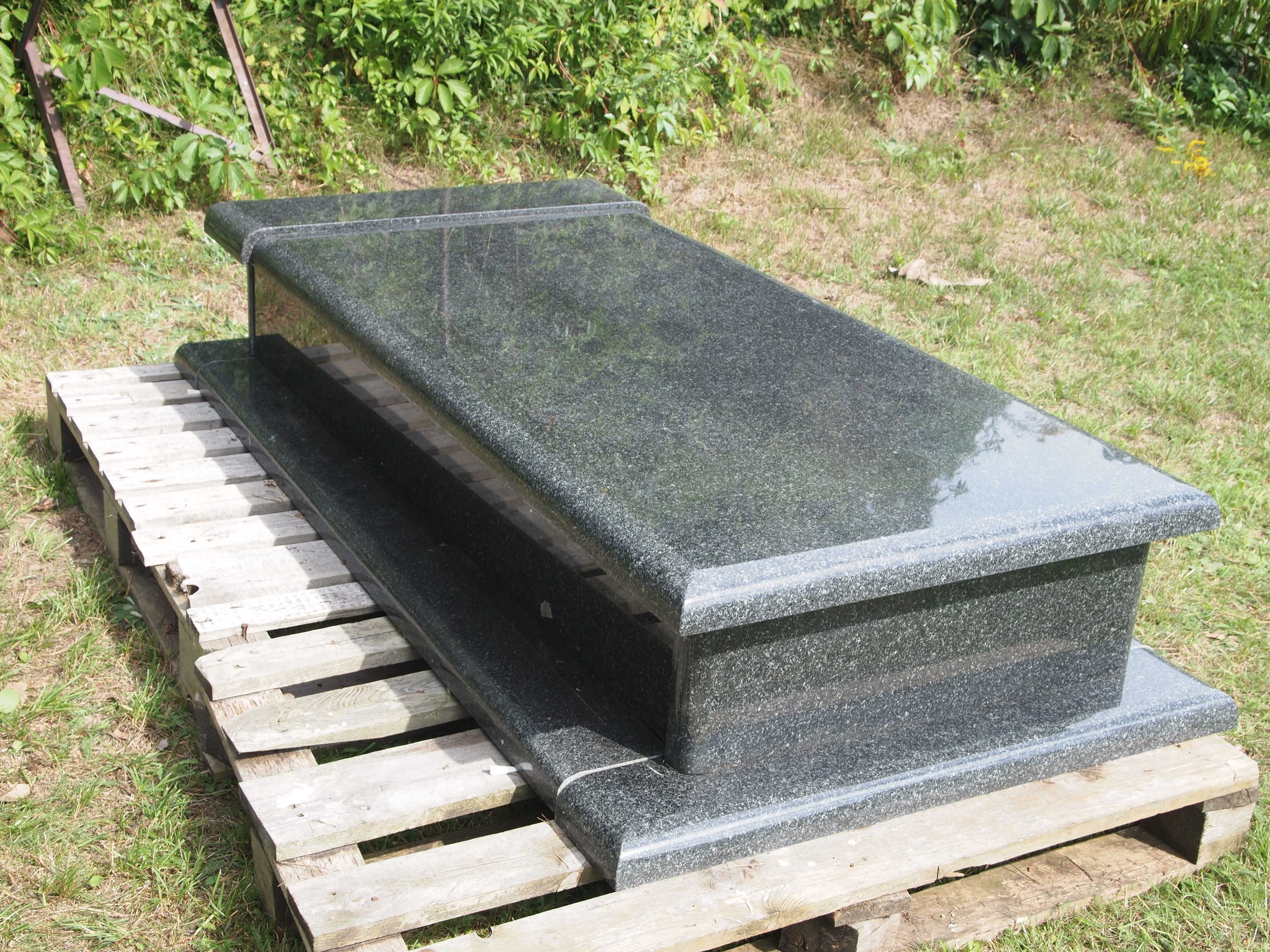 Pomnik nagrobek nagrobny nowy granitowy czarny Impal