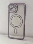 Bling Magsafe Case do Iphone 15 fioletowy