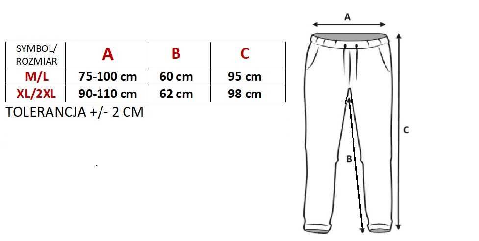 szerokie spodnie damskie cienkie szerokie przewiewne M/L lub XL/XXL