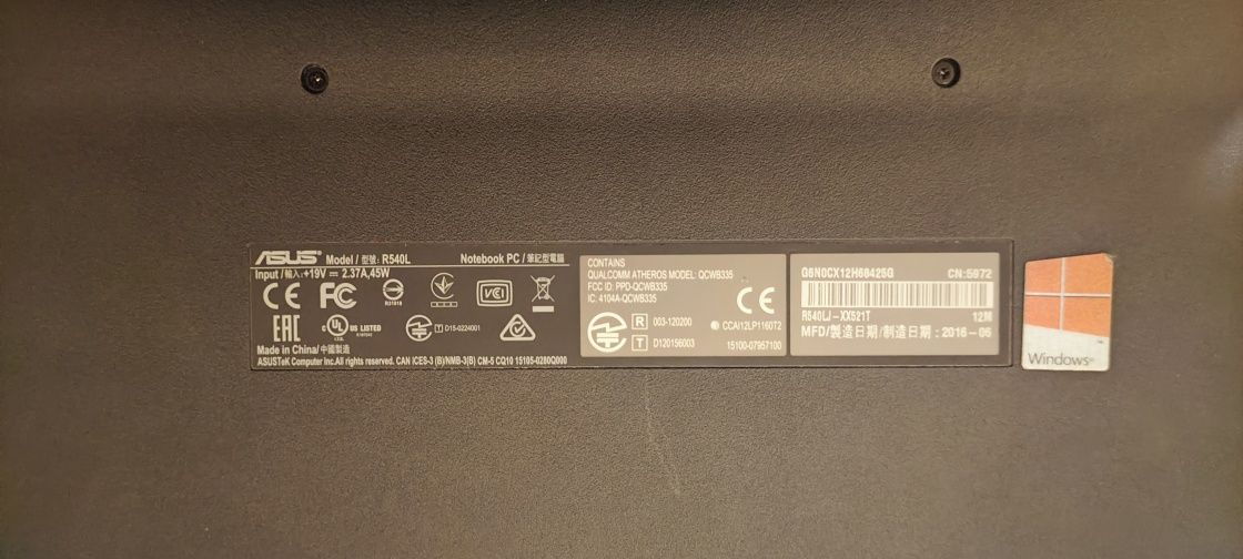 Ноутбук ASUS R540LJ