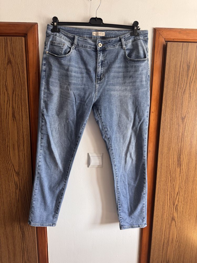 Spodnie jeansowe z wysokim stanem jeansy pluse size