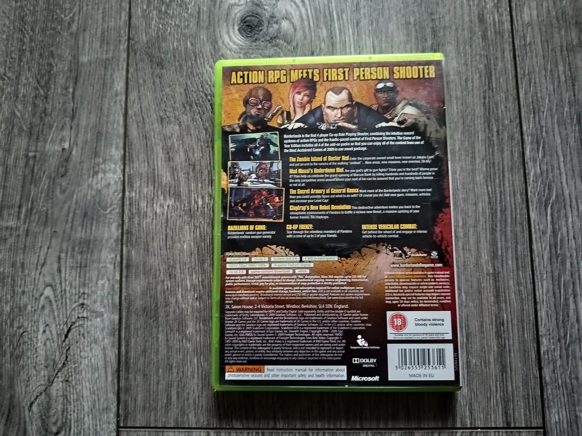 Gra Xbox 360 Borderlands Game Of The Year Edition.