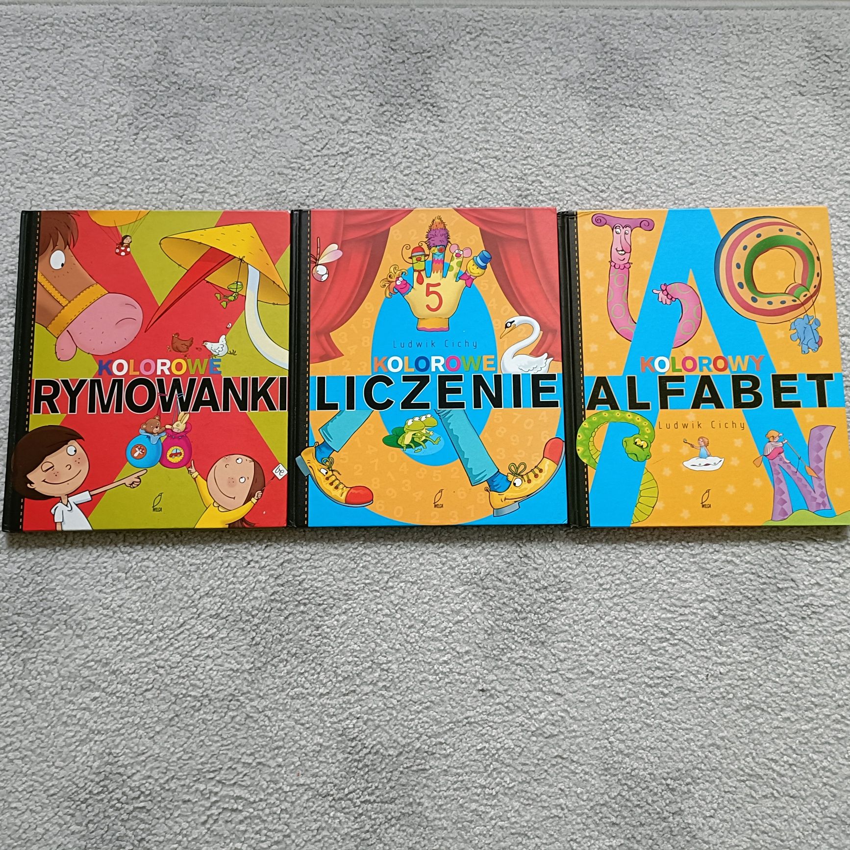 Zestaw 3 książek: alfabet, liczenie, rymowanki