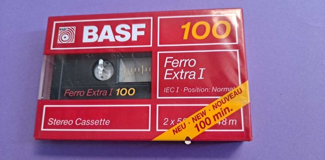BASF 100 - kaseta magnetofonowa NOWA FOLIA Ferro Extra I Normal