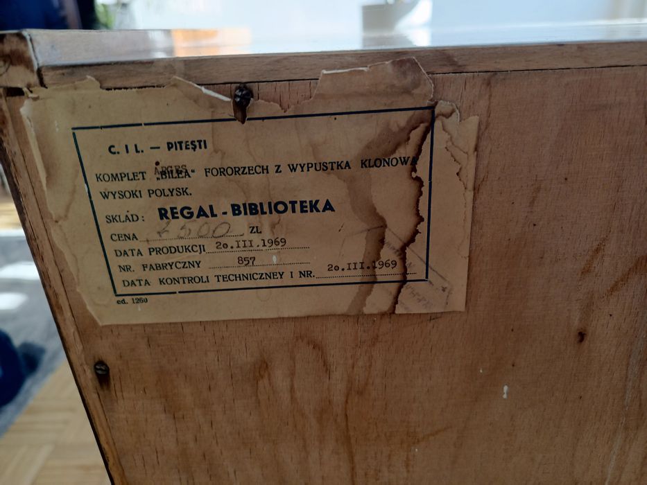 Regał witryna biblioteczka bilea PRL