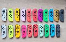 Jeden joy-con firmy Nintendo do konsoli Nintendo Switch.