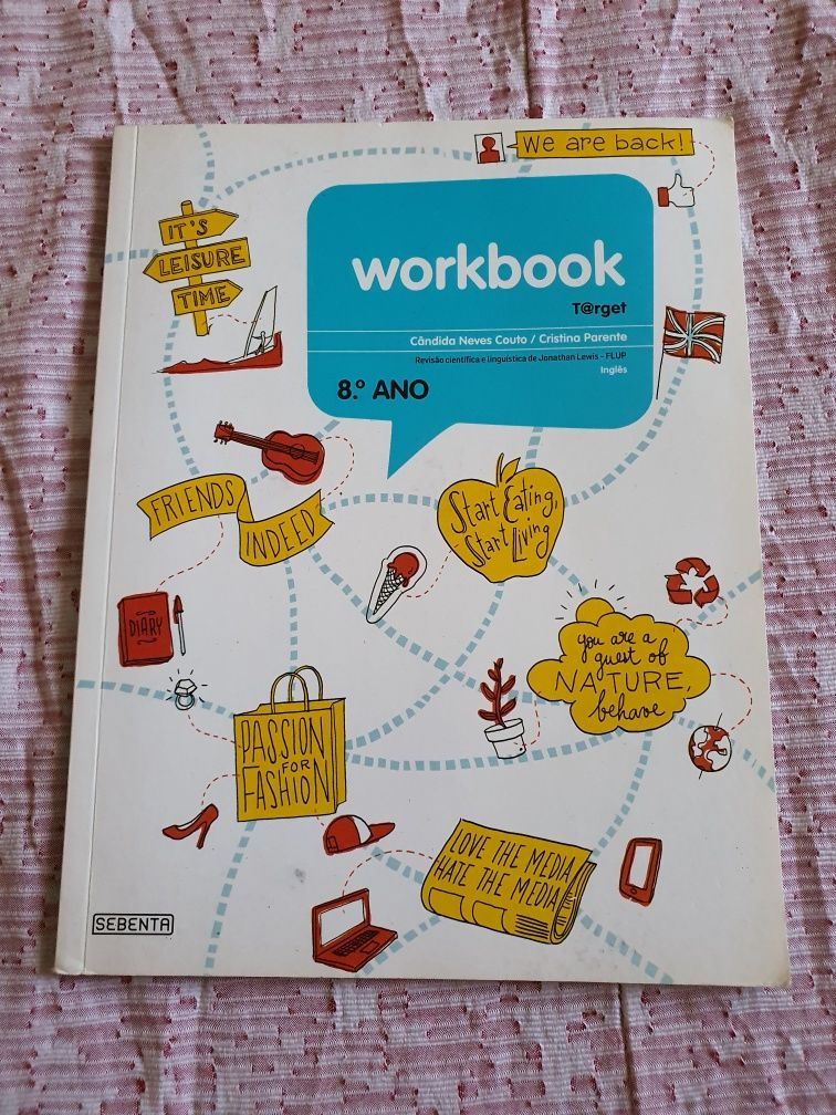 Workbook Target 8° Ano Caderno Atividades Inglês Editora Sebenta