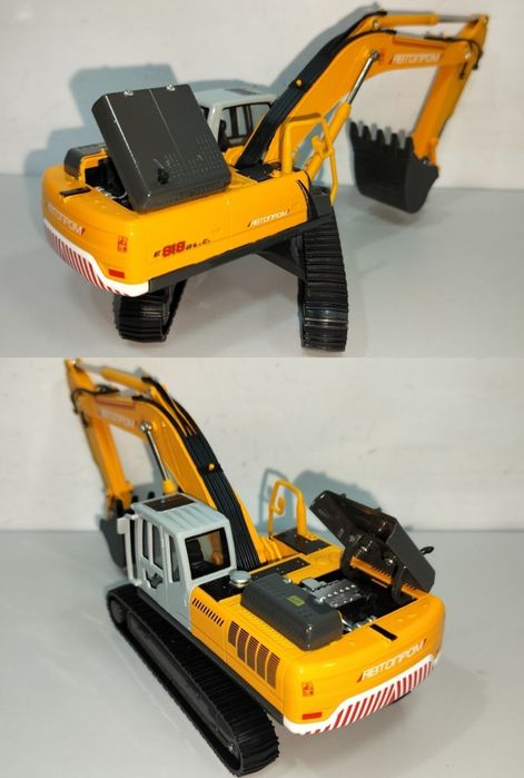 Экскаватор металлическая модель 1:50 21 см Автопром модель спецтехника