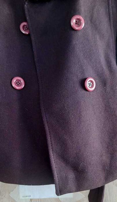 Kurtka, płaszczyk. Żakiet jesień/wiosna. Śliwkowy. Rozmiar 36