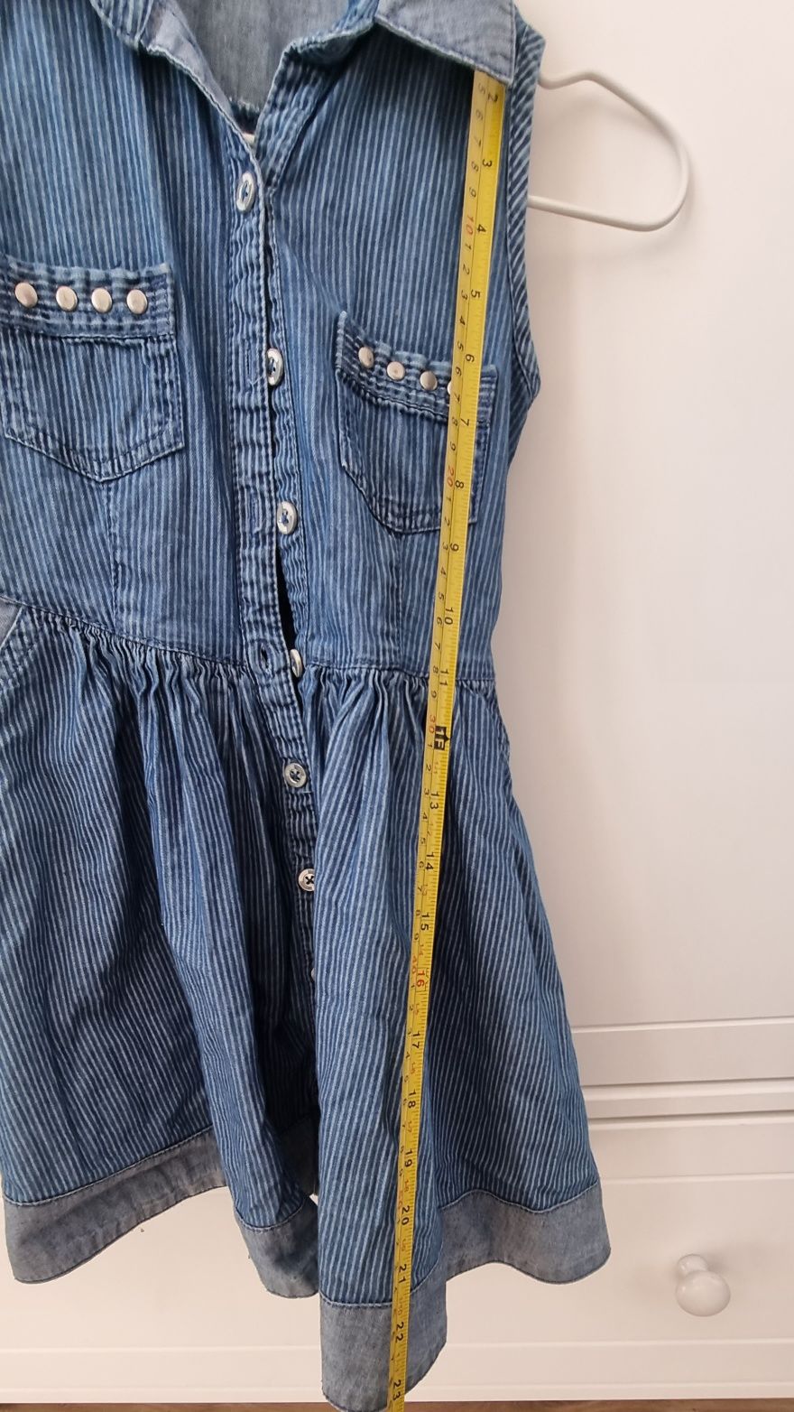 Sukienka George 104 jeansowa i w paski na 4 Lata dziewczęca