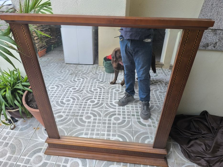 Espelho em cerejeira