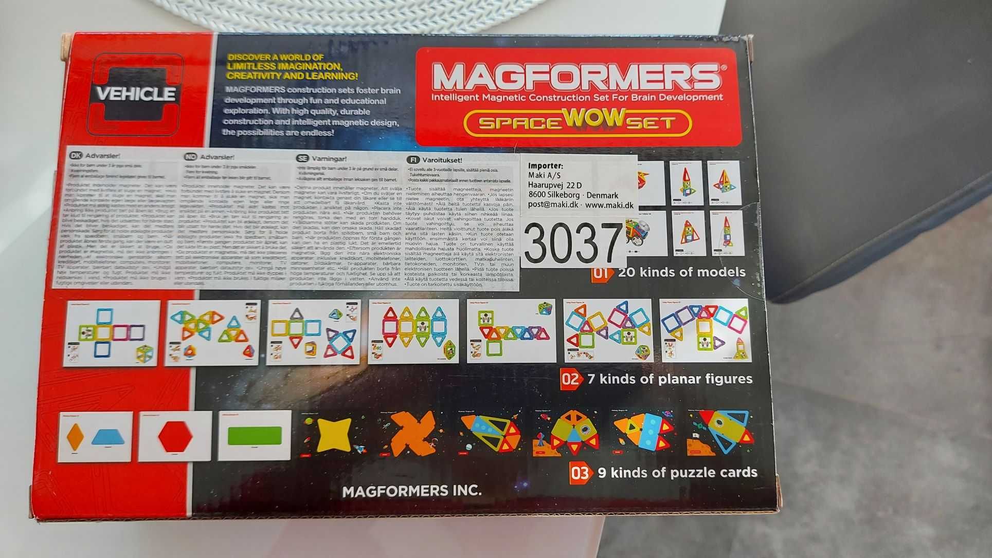 Klocki magnetyczne Magformers Space Wow Set 22PCS Nowe Okazja!