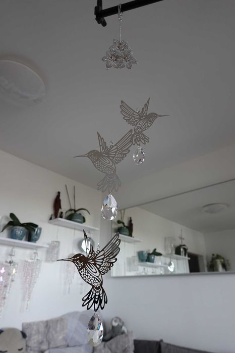 Łapacz Snów Słońca Zawieszka do Okna Koliberki KRYSZTAŁY ROBI TĘCZE!!!