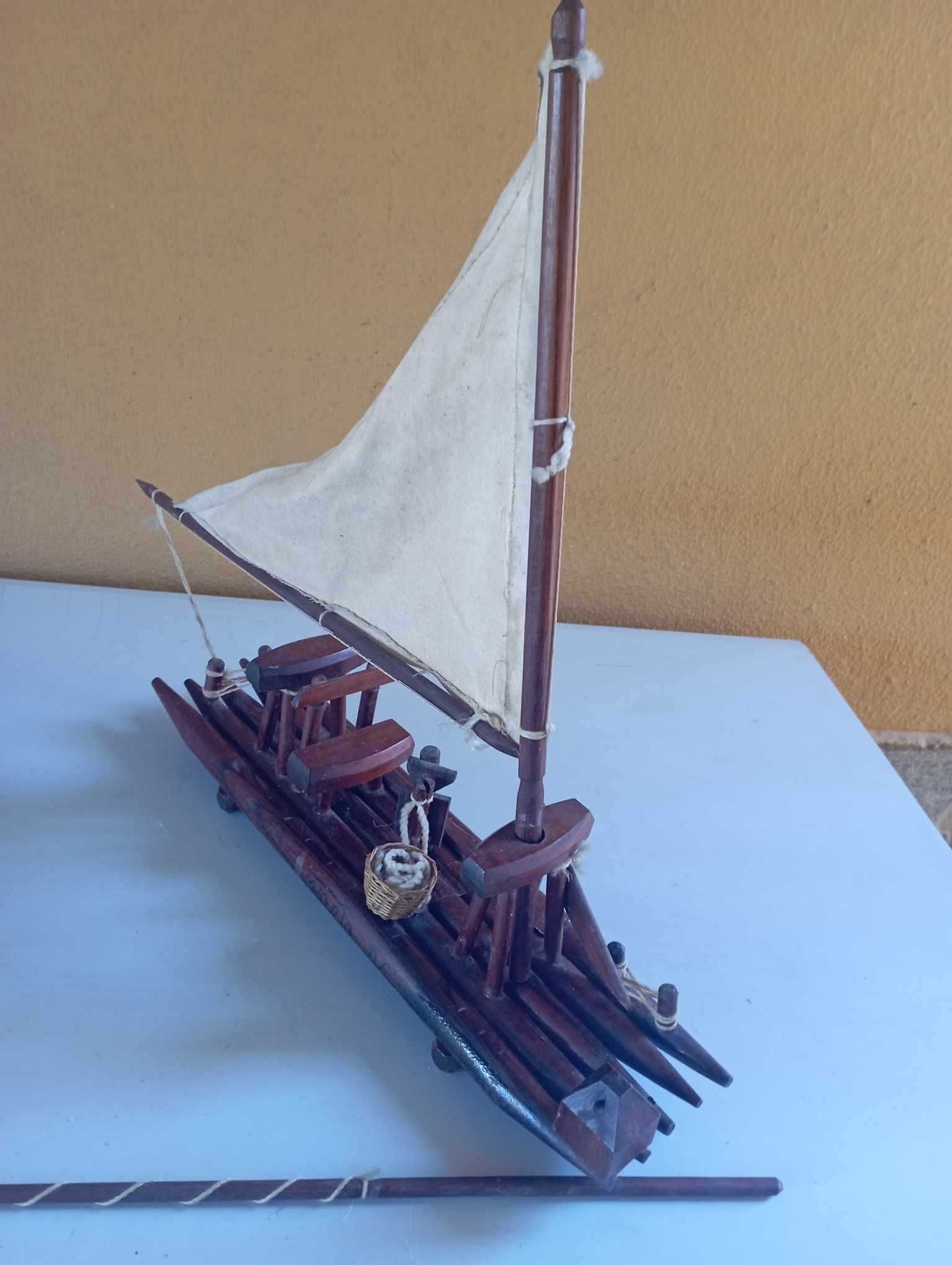 Jangada / Barco de Madeira - peça decorativa
