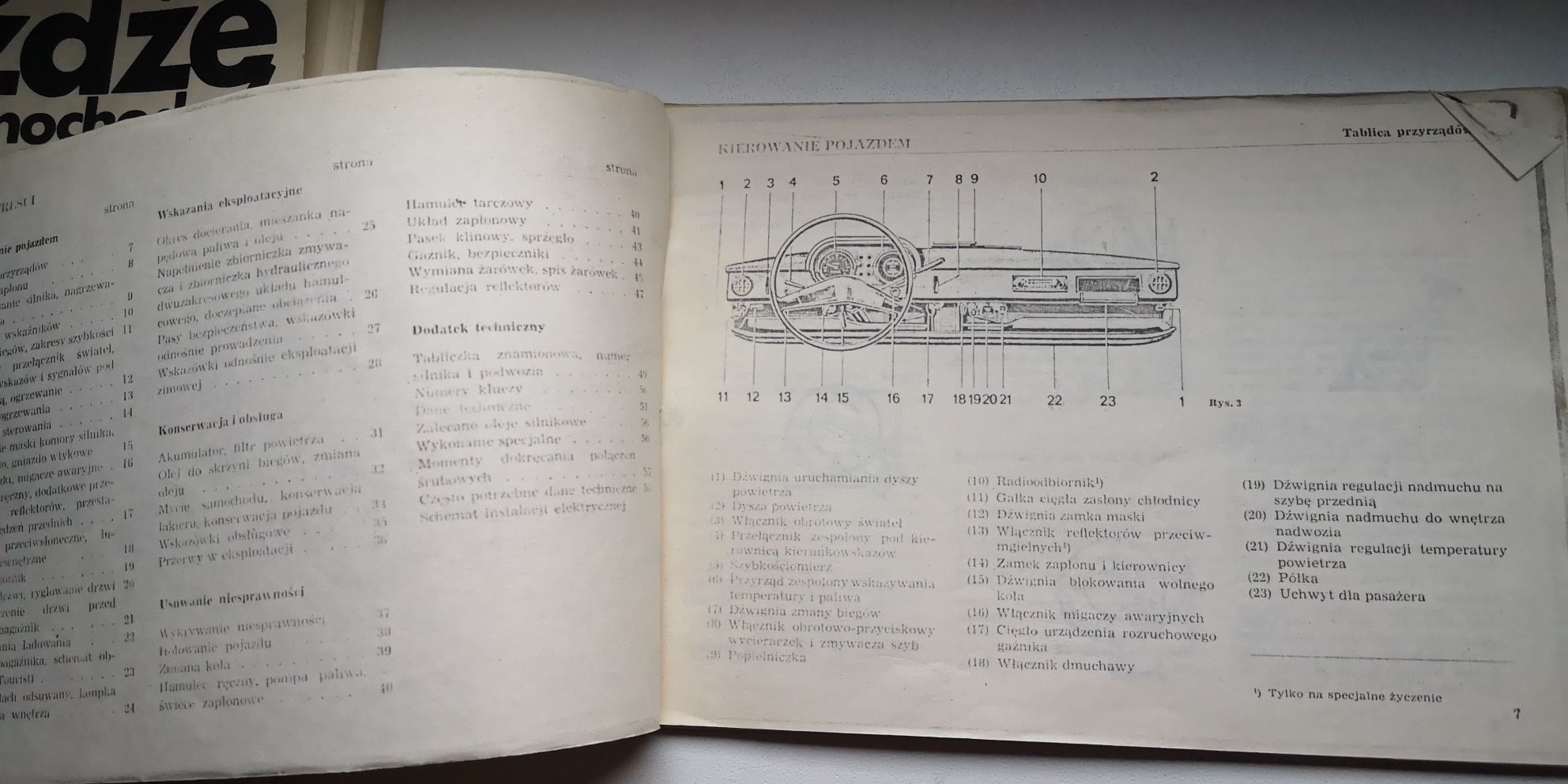 Książka oraz instrukcja samochodu osobowego Wartburg 353W