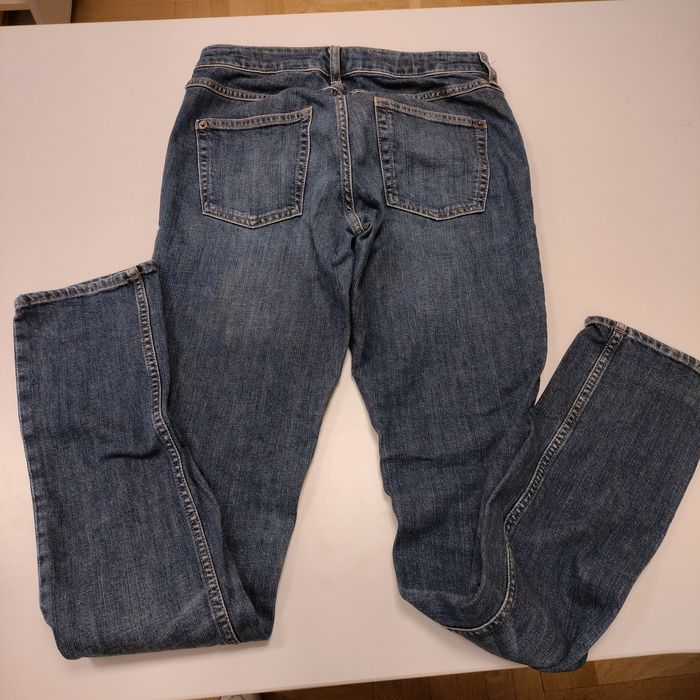 Jeansowa, jeansy, Spodnie ciążowe 42, h&m mama