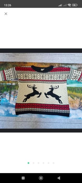 Вінтажний зимовий светр