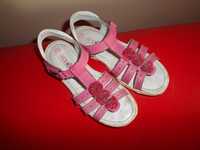LASOCKI różowe skórzane dziewczęce sandały sandałki skóra naturalna 32