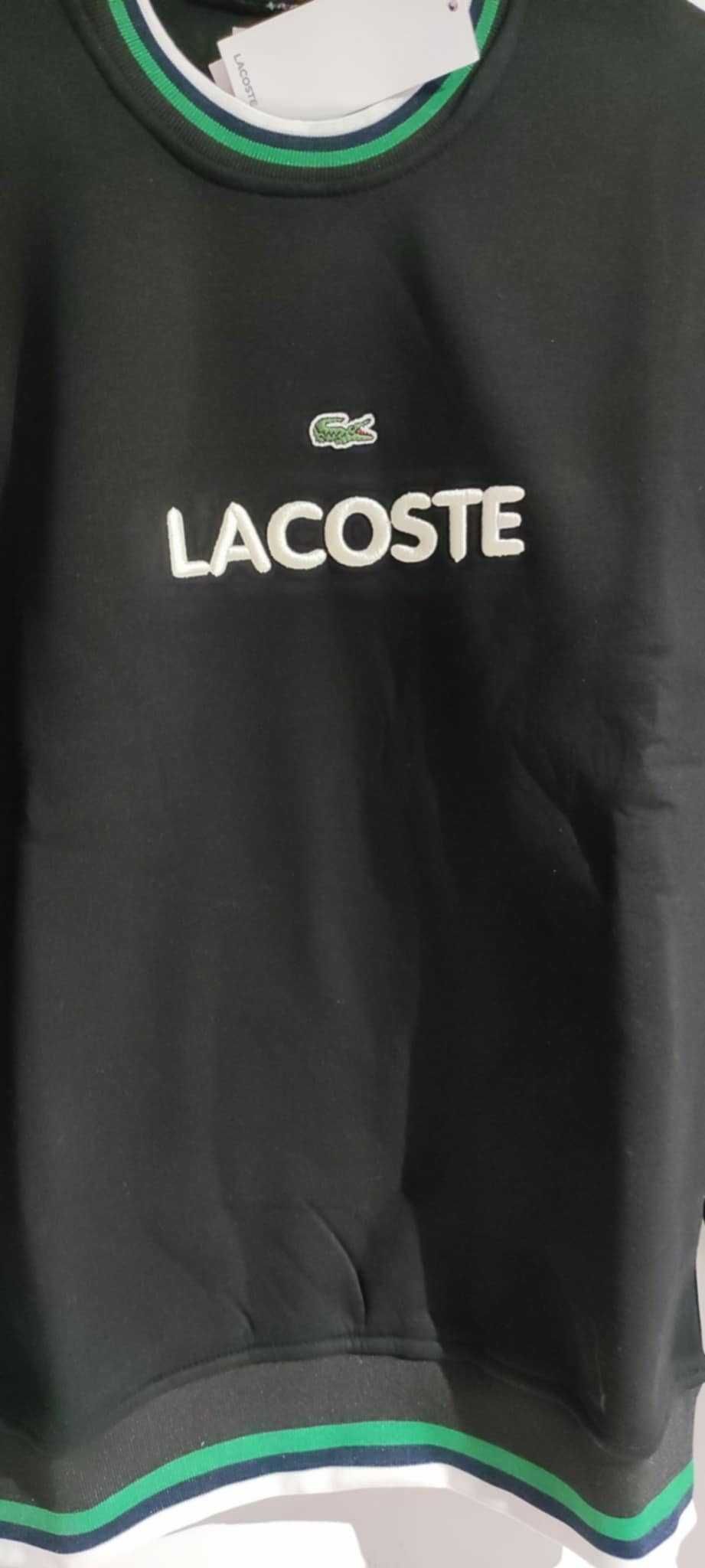 Nowa męska bluza ocieplana Lacoste rozmiar L czarna