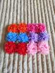 Dziewczęce ozdobne kolorowe frotki do włosów z perełkami Scrunchies