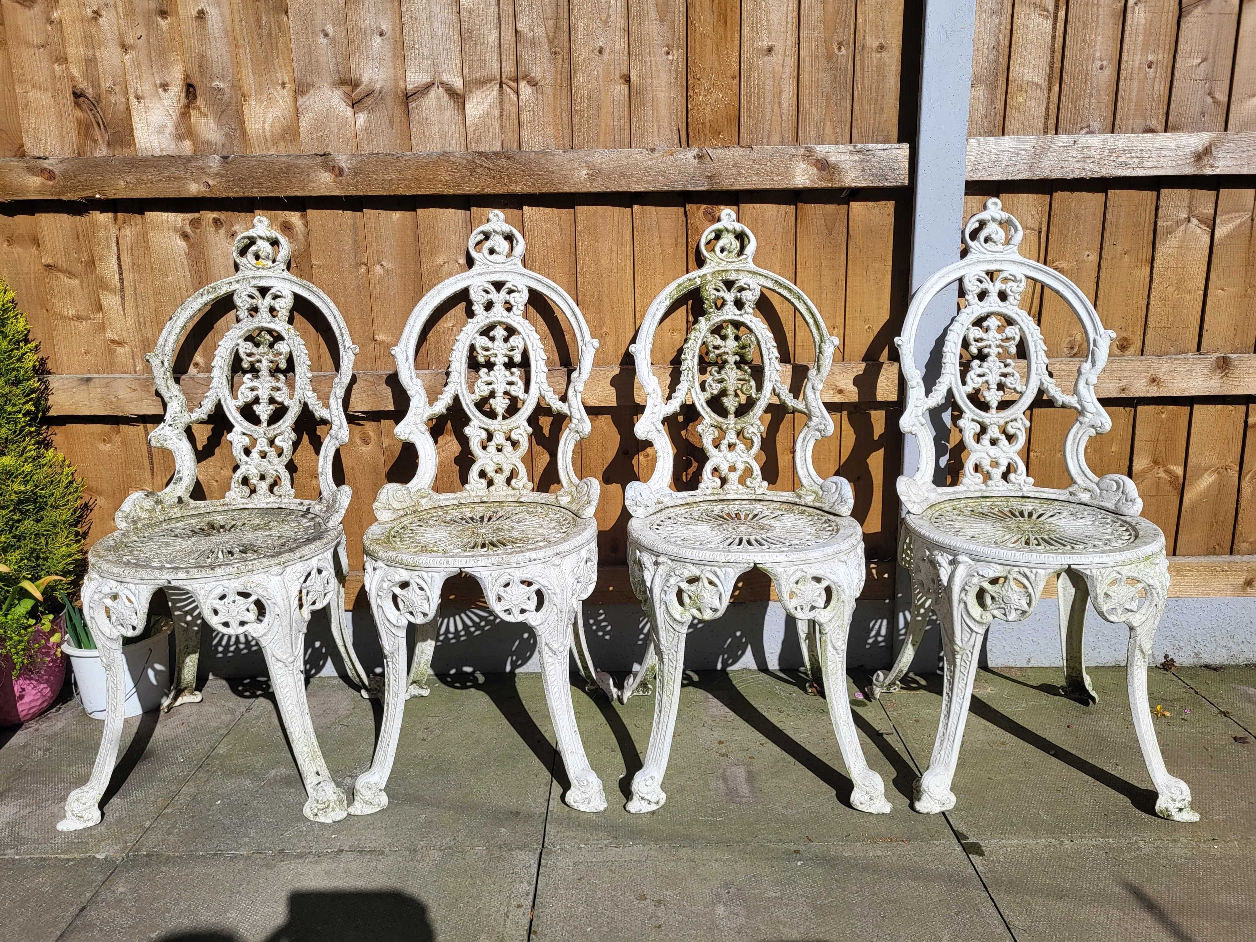 Komplet całorocznych aluminiowych mebli ogrodowych Barokowy styl