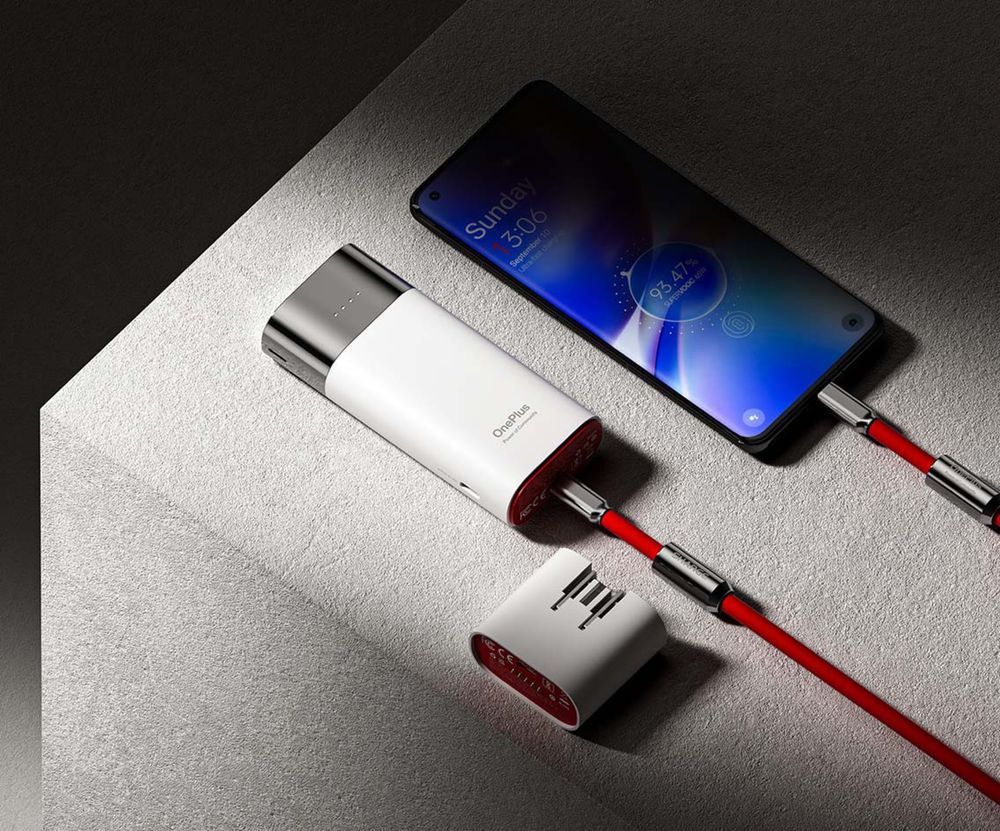 Sharge X OnePlus Pouch 3in1 Powerbank 10000 Fast Charging 55W GAN