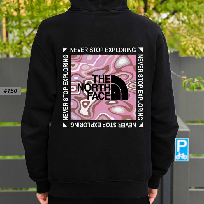 Кофта The North Face Черная — KRBK Street — Худі ТНФ Чорне — Биг Принт