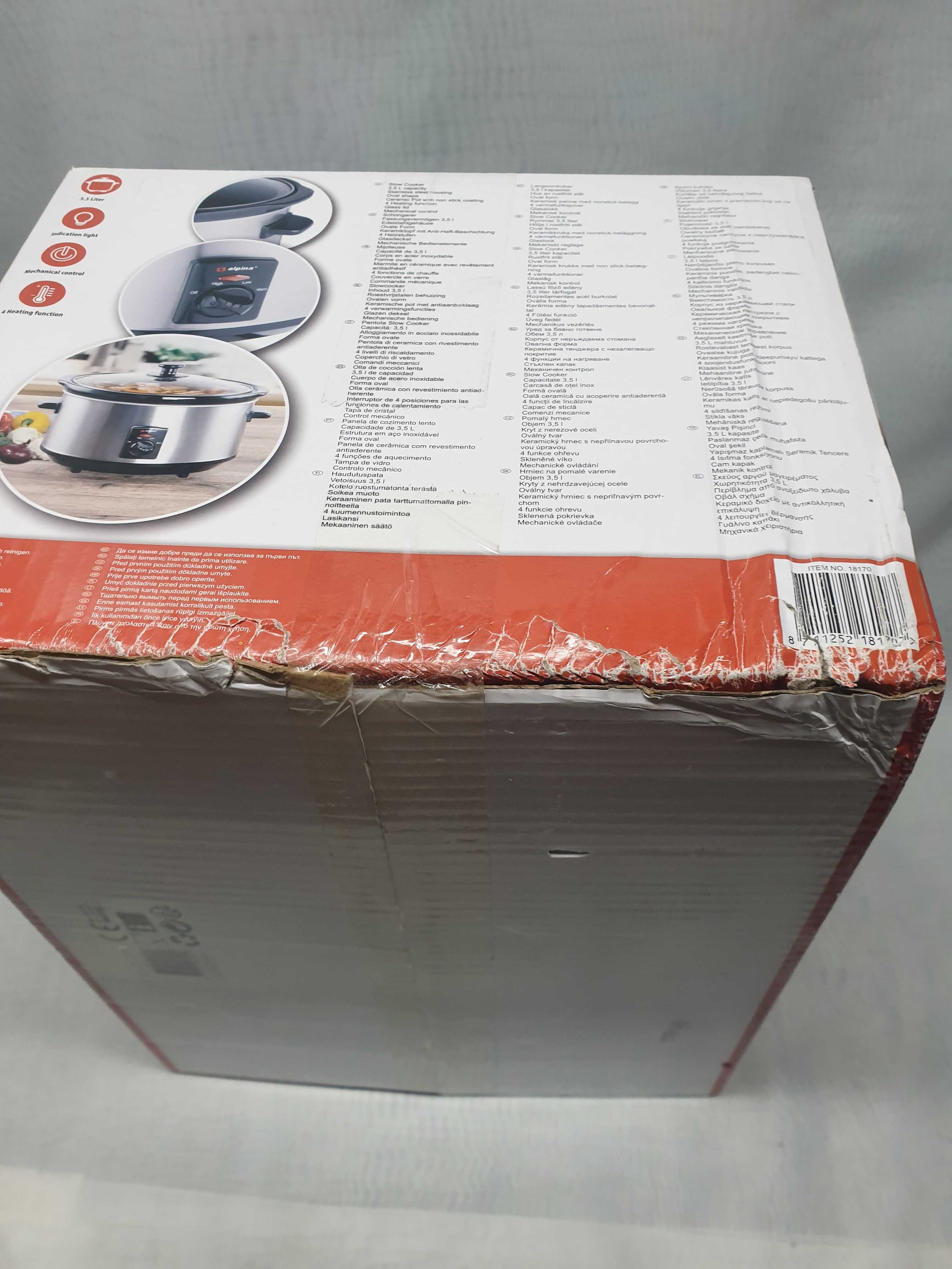 Wolnowar alpina 3,5 l srebrny/szary 240 W