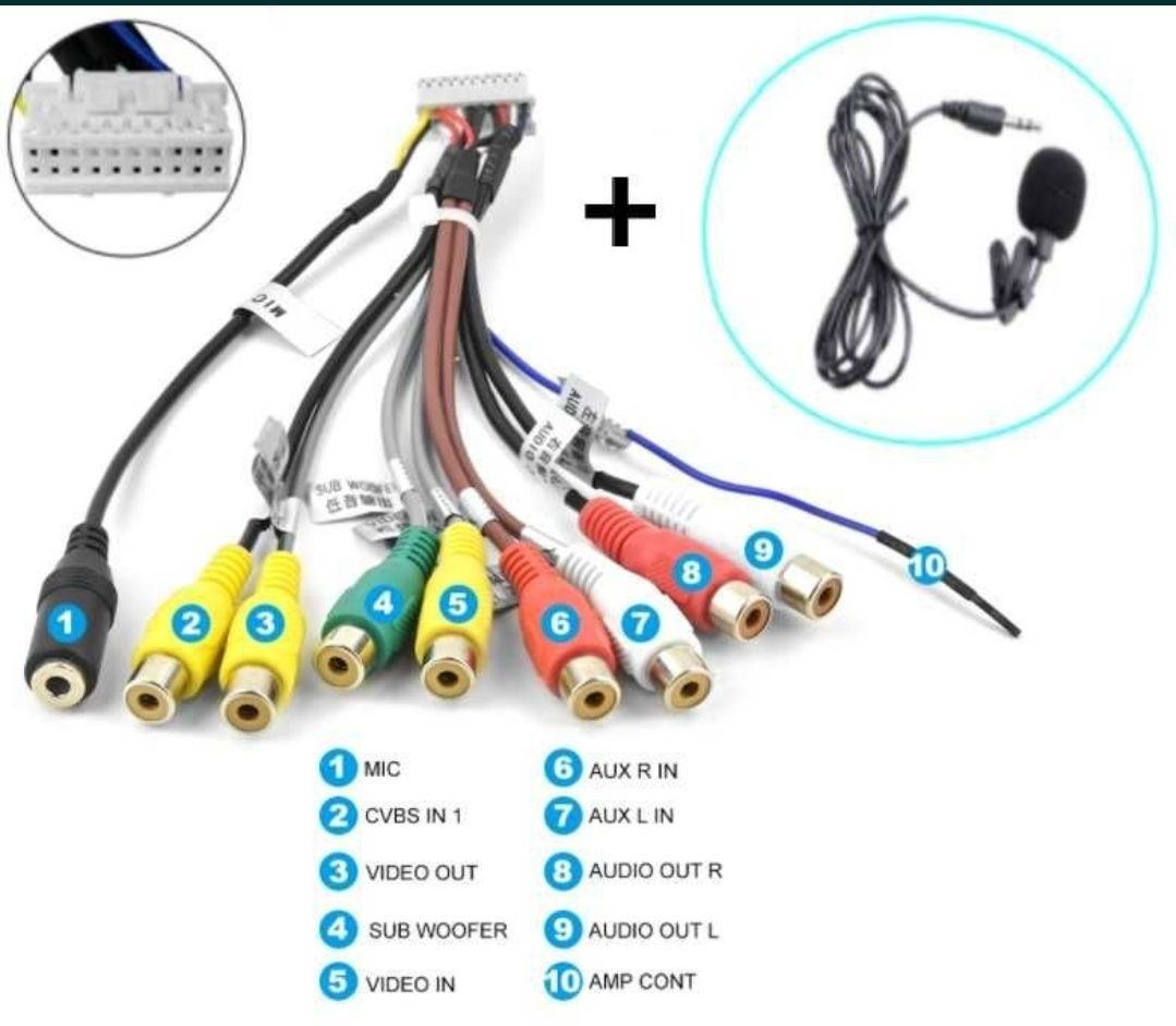 Złącze android 20pin + mikrofon