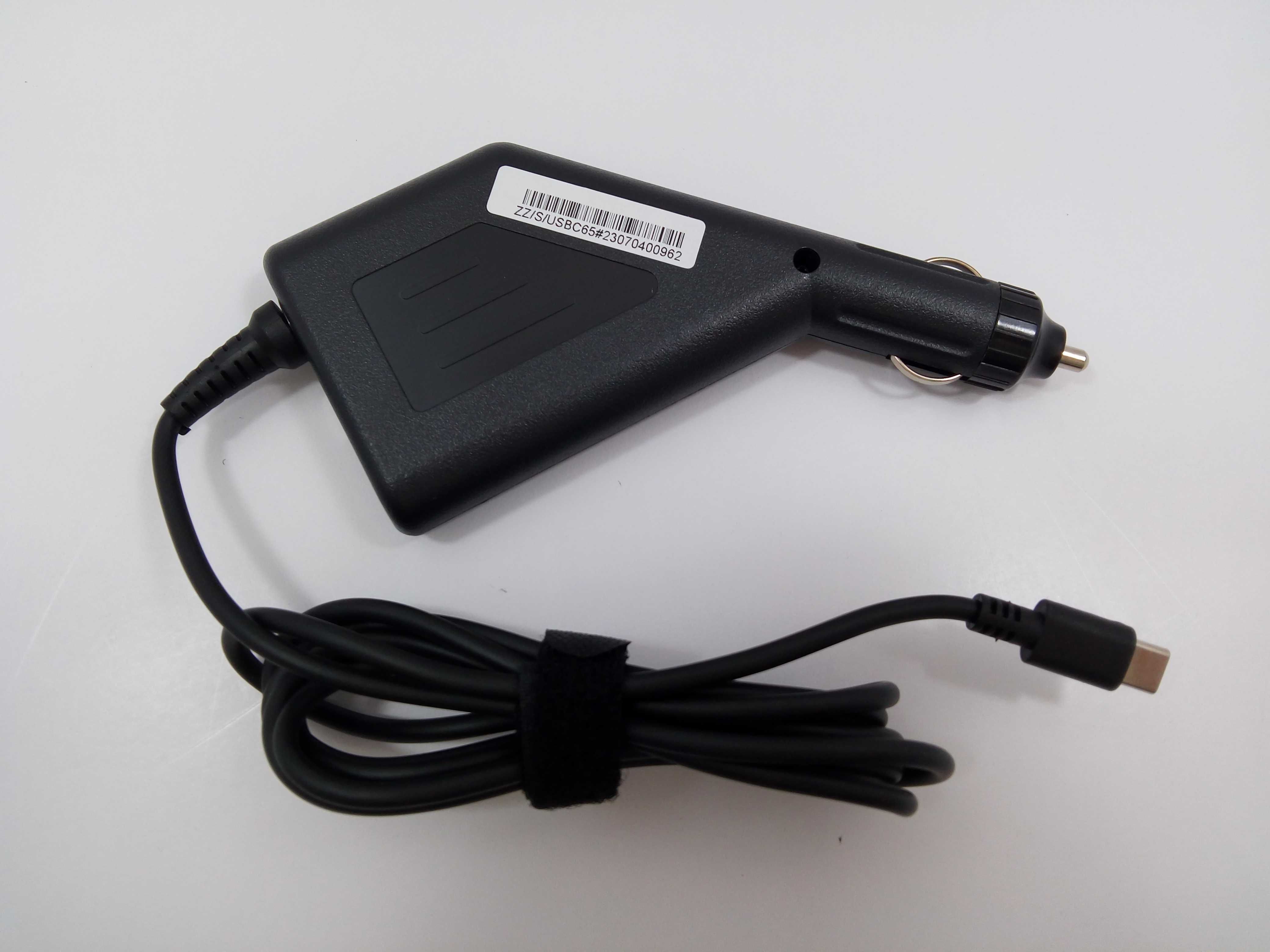 Zasilacz nowy Do samochodu do każdego laptopa 65W USB-C GW. FV