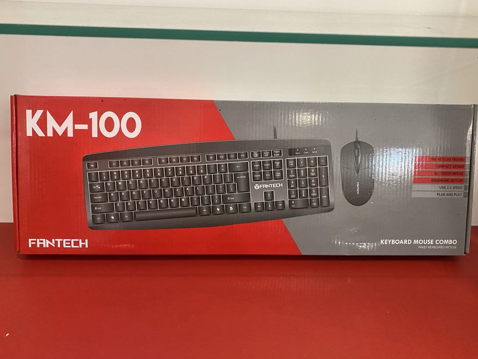 Клавиатура + мишь USB Fantech KM100 Black, Черная