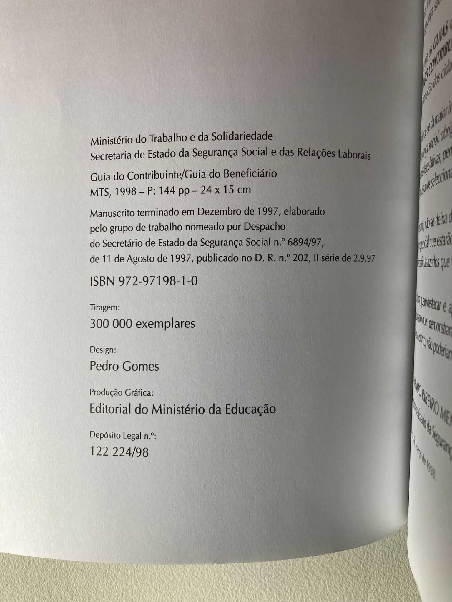 Guia do Contribuinte / Guia do Beneficiário