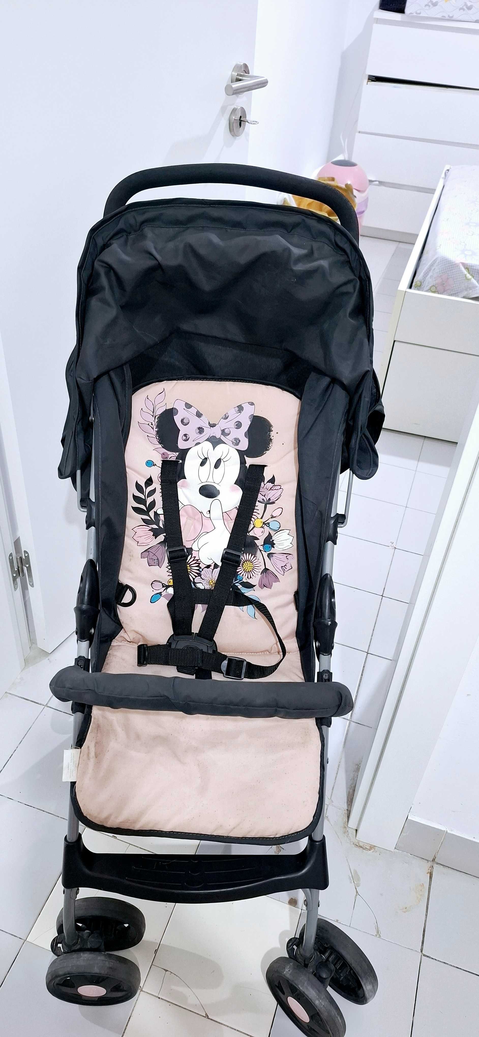 Carrinho Minnie mouse passeio lindo para crianças pouco uso