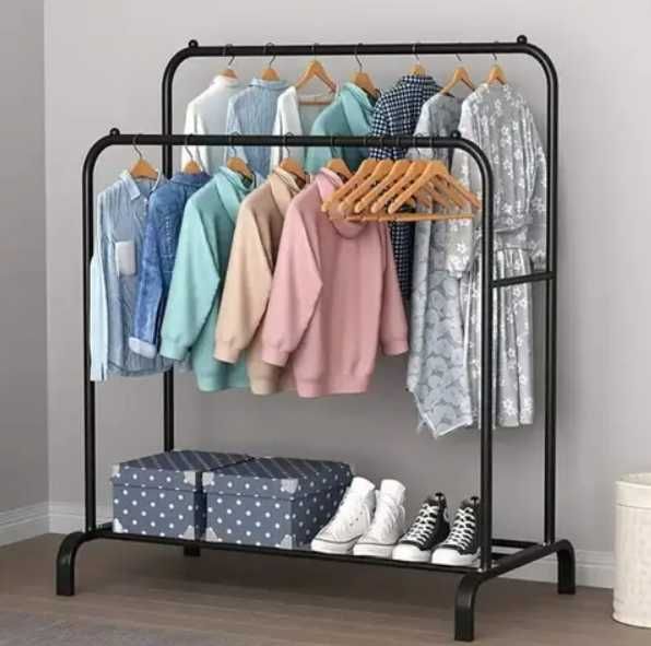 Вішалка для підлоги сталева стійка для речей та взуття