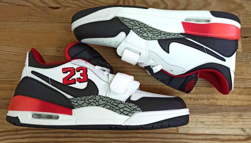Nike Air Jordan Legacy 312 Low кроссовки мужские черно белые с красным