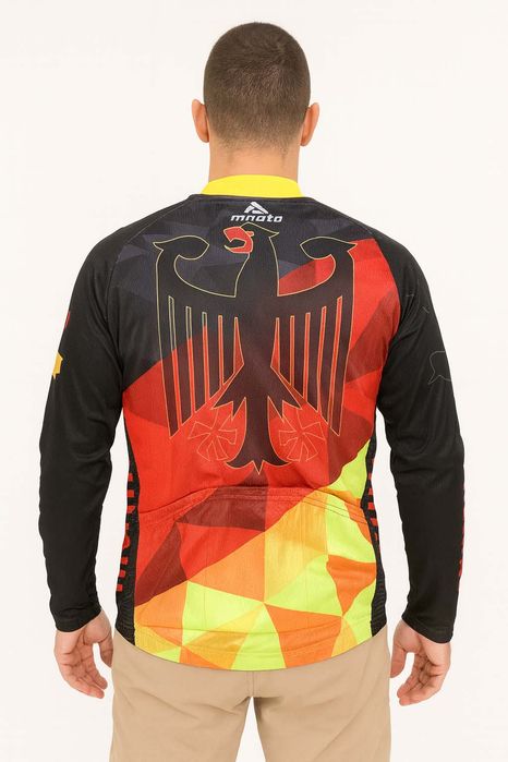 Koszulka rowerowa kolarska długi rękaw Niemiecka EU L